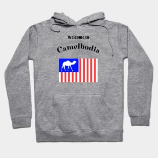 Welcome to Camelbodia - Funny Camel Flag Design Hoodie